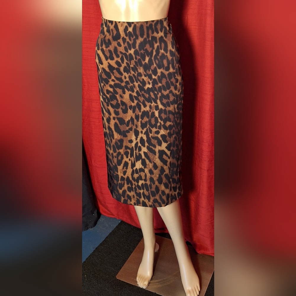 Lane Bryant Leopard Print Pencil Skirt / Size 14
